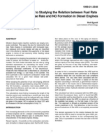 A Simple Approach To Studying The Relation Between Fuel Rate Heat Release Rate and NO Formation in Diesel Engines