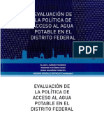 Evaluación de La Política de Acceso Al Agua Potable en El Distrito Federal 2011