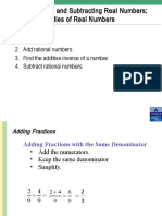 Adding and Subtracting Real Numbers Properties of Real Numbers