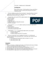 Combinatorics Worksheet