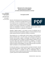 Día Internacional de La Juventud 12 de Agosto de 2018