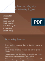 Legal - Borrowing Powers, Majority Powers and Minority Rights