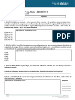 Lista de Exercícios 1° Lei de Mendel - 2018