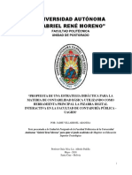 Universidad Autónoma "Gabriel René Moreno": Facultad Politécnica Unidad de Postgrado