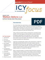 Policy Focus: Welfare Reform 2.0