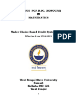 Mathematics Honours Cbcs Draft Syllabus