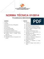 NT 01 - 2014 Procedimentos Administrativos2 PDF