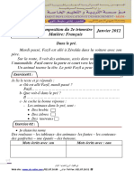 Examen N°01 2e Trimestre Français 3AP PDF