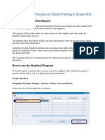 Step-By - Step Process For Check Printing in Oracle R12