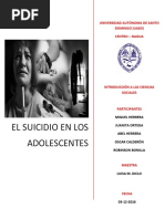 Monografía Sobre El Suicidio en Los Adolescentes