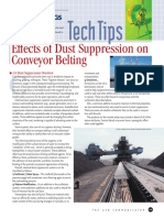 Effects of Dust Suppression On Conveyor Belting: Techtips