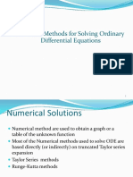 Numerical Methods For Solving Ordinary Differential Equations