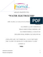 The Electrolysis of Water - Junior High Science Fair Abstract