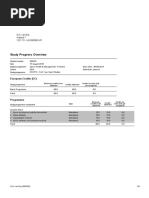 Study Progress Overview: S.N. Van Erp Vrijheid 7 1231 TK Loosdrecht