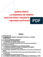 Za Quinta Parte. La Demanda de Dinero