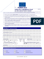 Form Eu1: Application For A Residence Card