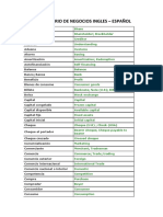 Vocabulario de Negocios Ingles