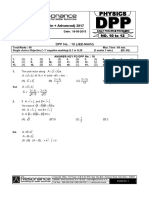 Class XI Physics DPP Set (04) - Mathematical Tools & Kinematics