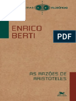 As Razoes de Aristoteles - Enrico Berti Edit