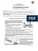 Prueba de Comprensión Lectora 1º 2018