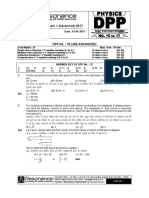 Class XI Physics DPP Set (06) - Mathematical Tools & Kinematics