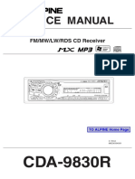 Alpine CDA 9830R Service ID1320