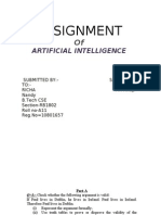 Artificial Intelligence Second Assignment