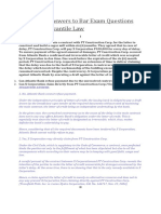 Suggested Answers To Bar Exam Questions 2008 On Mercantile Law