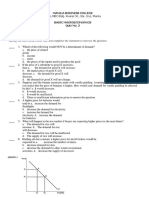 Principles of Economics Quiz No. 1