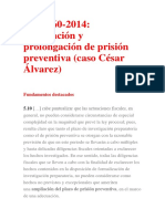 Adecuación y Prolongación de Prisión Preventiva