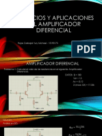 Ejercicios y Aplicaciones Del Amplificador Diferencial