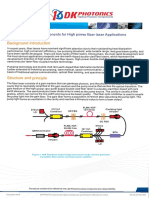 Fiber Optic Components For High Power Fiber Laser Applications