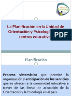 Planificación en La Unidad de Orientación y Psicología