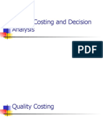 Qualtiy Costing and Decision Analysis