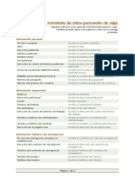 Formulario de Datos Personales de Viaje