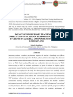 Impact of Whole Brain Teaching Based Instruction On Academic Performance of Grade 8 Students in Algebra: Compendium of Wbt-Based Lesson Plans