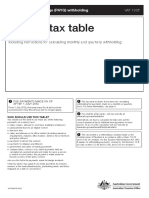 Weekly Tax Table: Pay As You Go (PAYG) Withholding