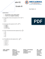 Binomial Theorem MCQ