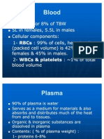 Physiology, Lecture 4, Blood (Slides)