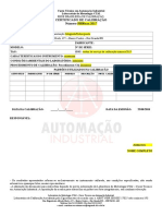 Modelo de Certificado de Calibração