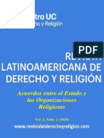 Revista Latinoamericana de Derecho y Religion (2016) Vol 02 N° 02 - Acuerdos Entre El Estado y Las Organizaciones Religiosas