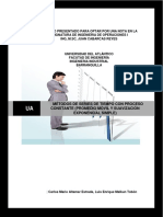 Métodos de Series de Tiempo Con Proceso Constante