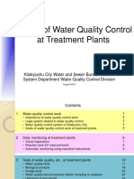 Water Quality Control at Treatment Plant