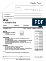 AQA - Summer 2018 Higher QP P12H 8400-Missb-2h