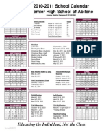 2010-2011 Calendar Abilene