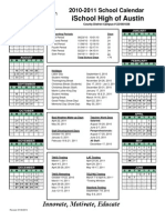 2010-2011 Calendar Ischool High of Austin