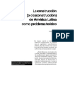 La Construccion (O Desconstruccion) de América Latina Como Problema Teorico. Jaime Osorio.