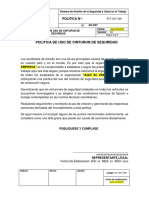 Política de Uso de Cinturón de Seguridad