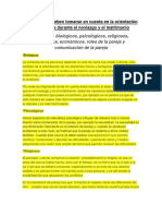 Factores Que Deben Tomarse en Cuenta en La Orientación de La Pareja Durante El Noviazgo y El Matrimonio