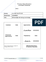 Product Specification: Customer Date Approved by Date